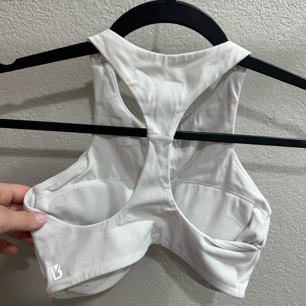 White Racerback Sports Bra